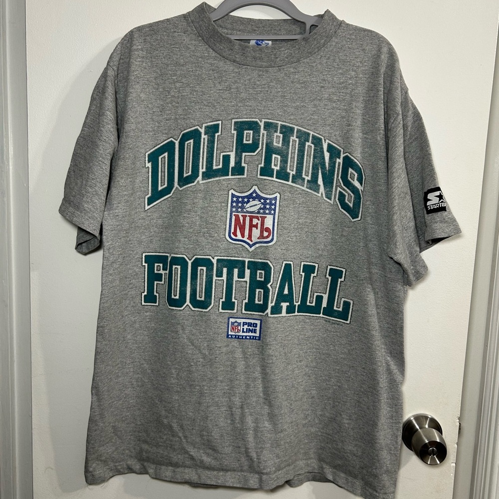 STARTER Gray Dolphins NFL T-Shirt